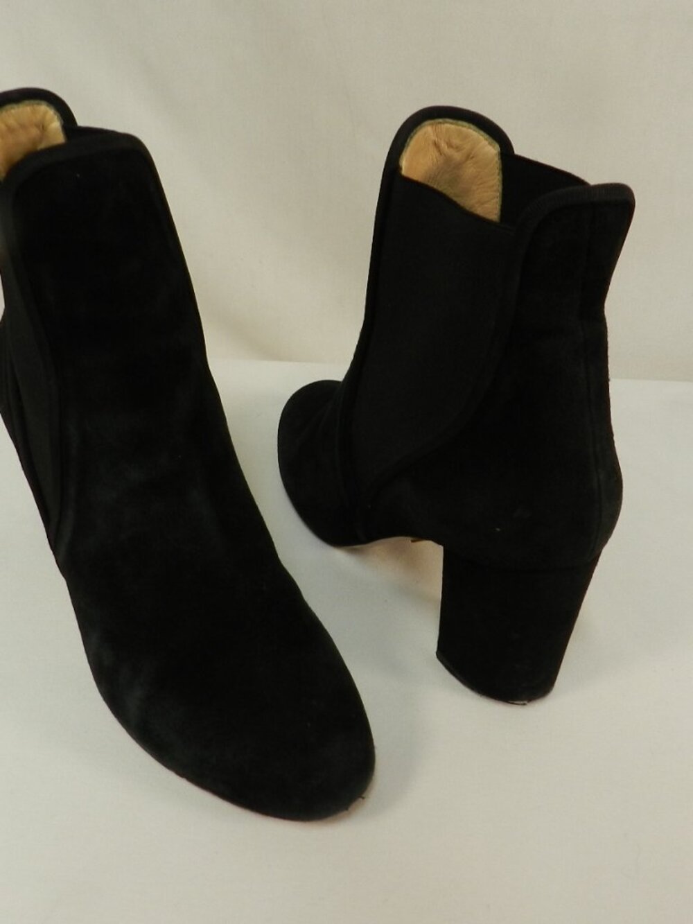 Charlotte Olympia Suede ankle boots booties w/ stretch black Italy Size 37 US 7
